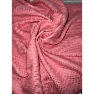 Pink woven waffle knit upholstery fabric 1.6 yards